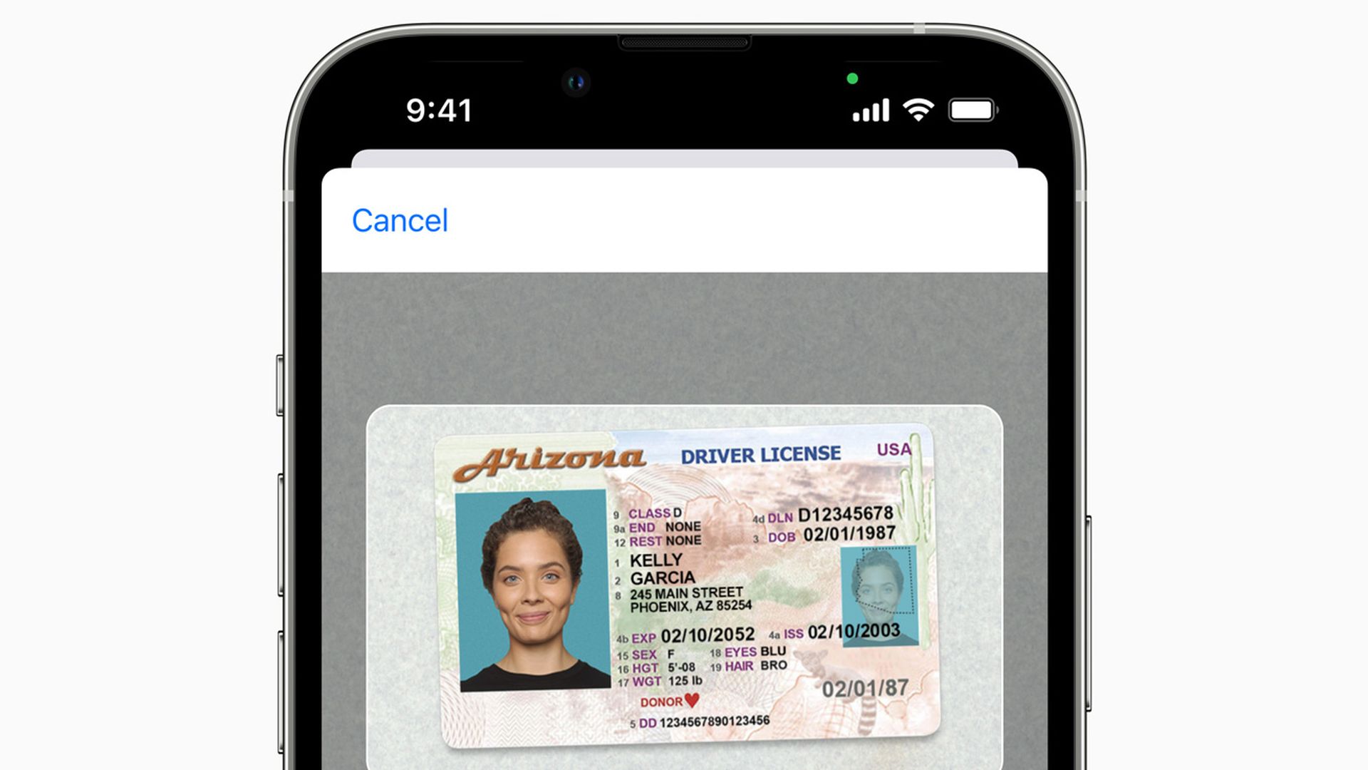 An image of an iPhone being set up to act as a government ID in Arizona.