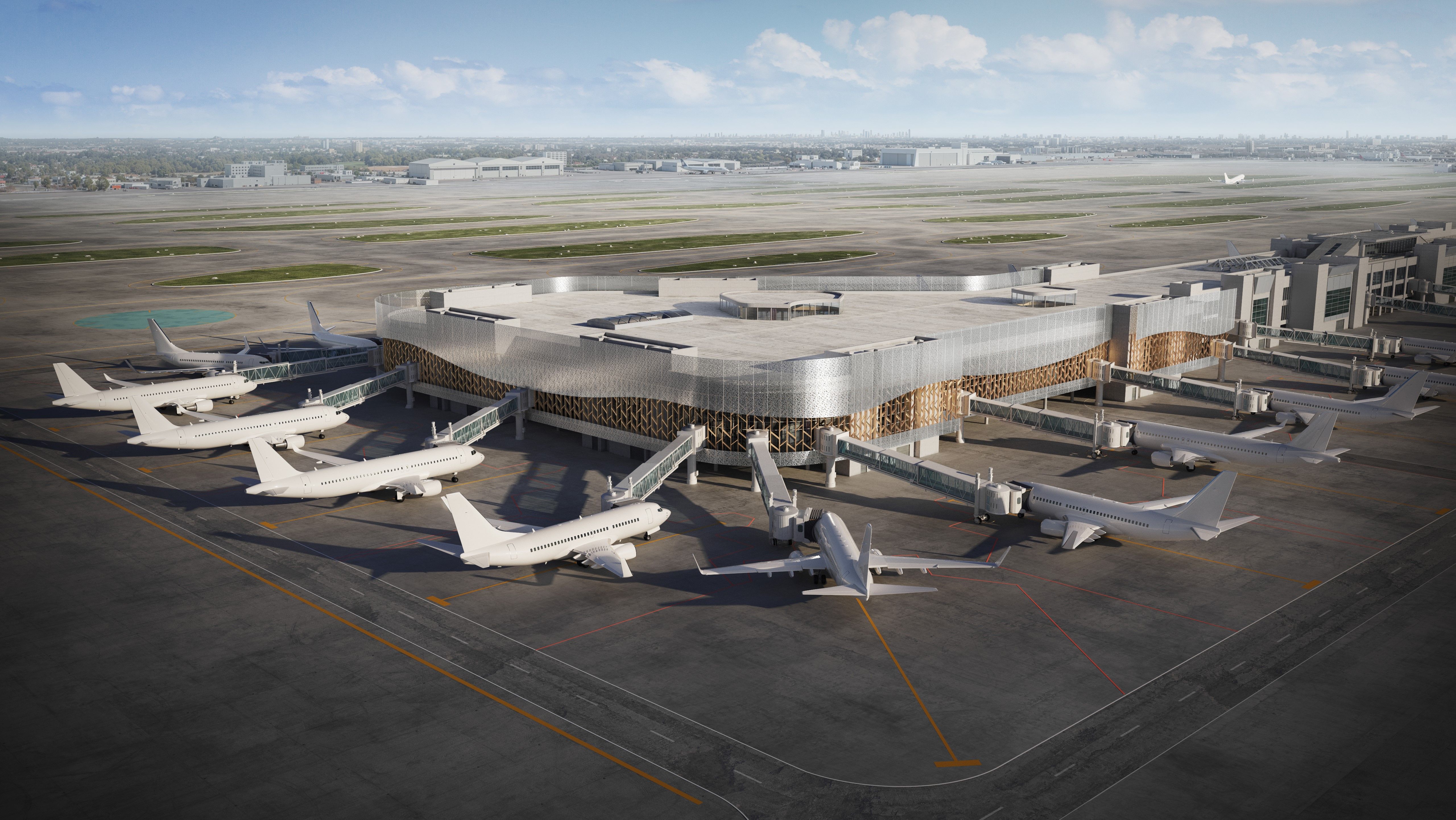 A rendering of the planned expansion of Concourse D at Miami International Airport.