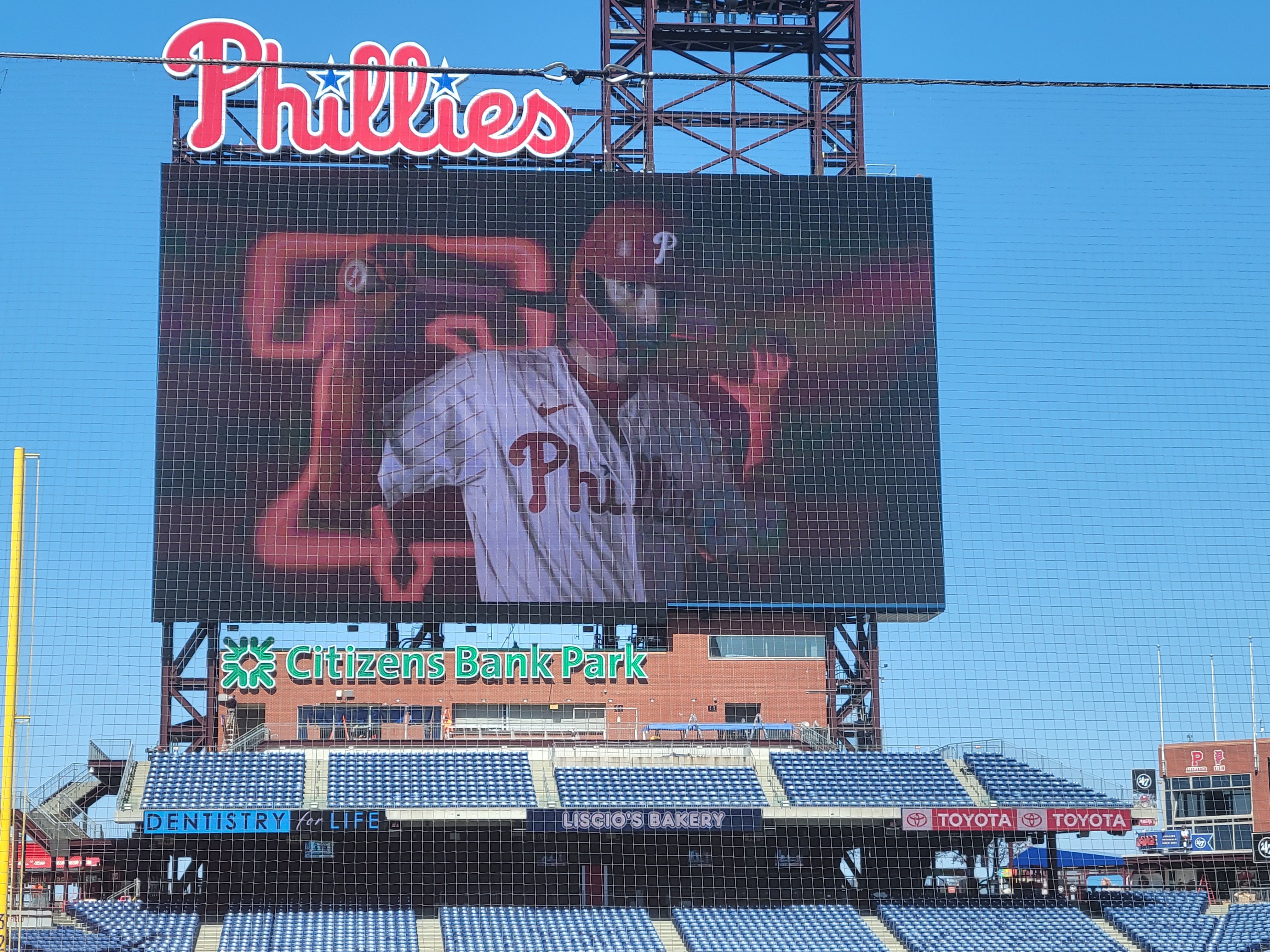 The Phillies' massive Phanavision scoreboard