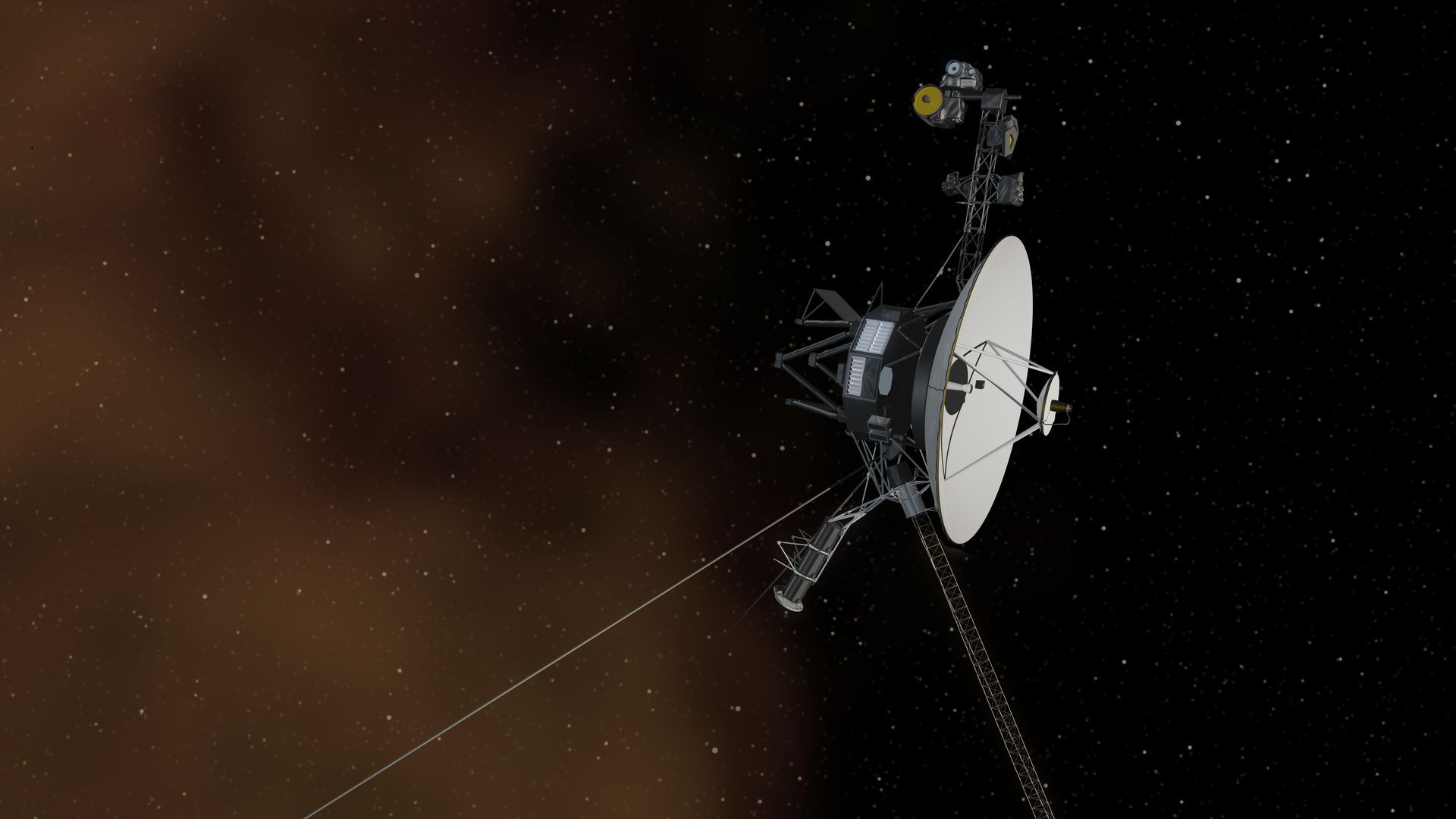 Artist's illustration of Voyager 2 in space