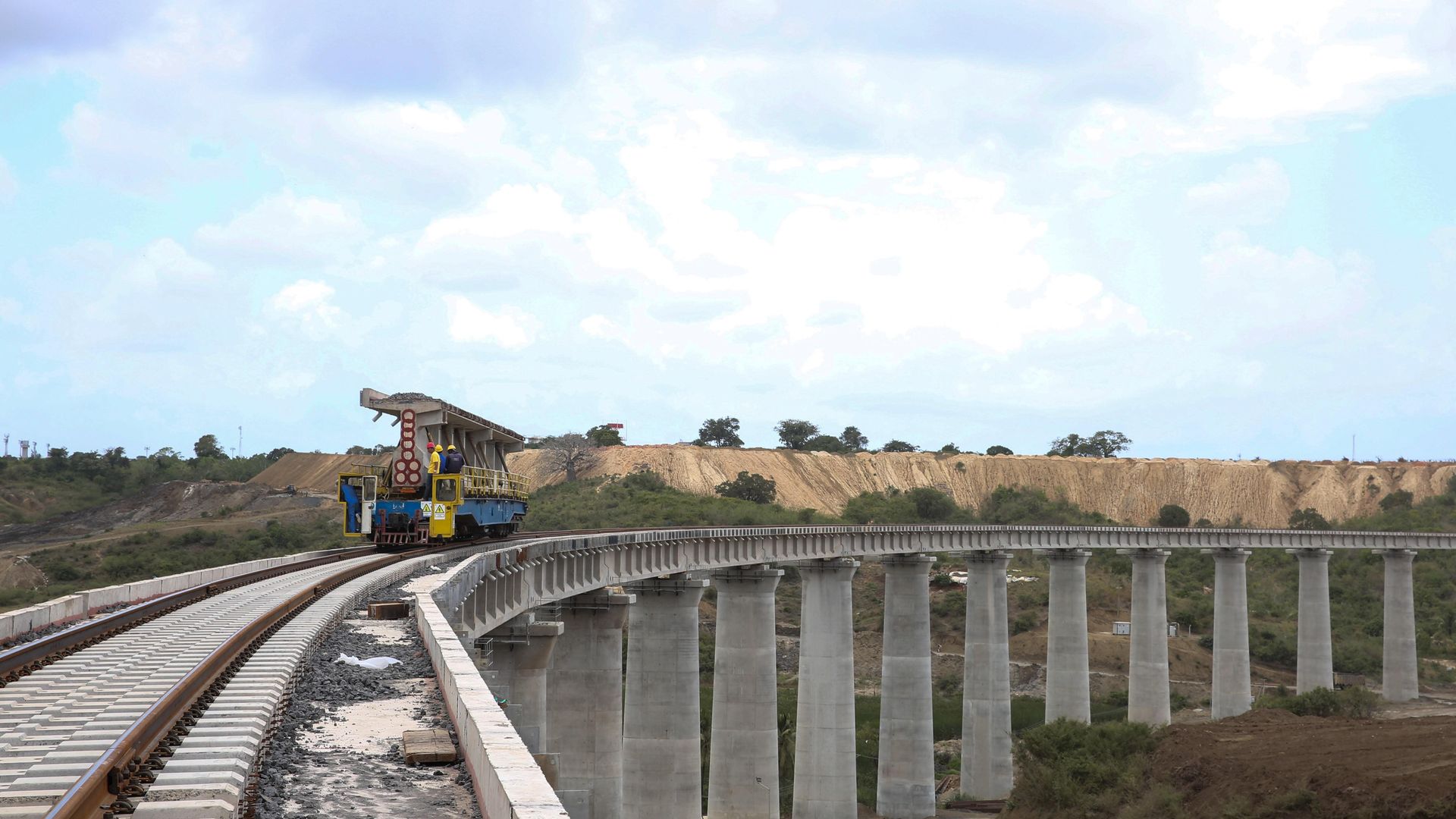 A Kenyan bridge under construction