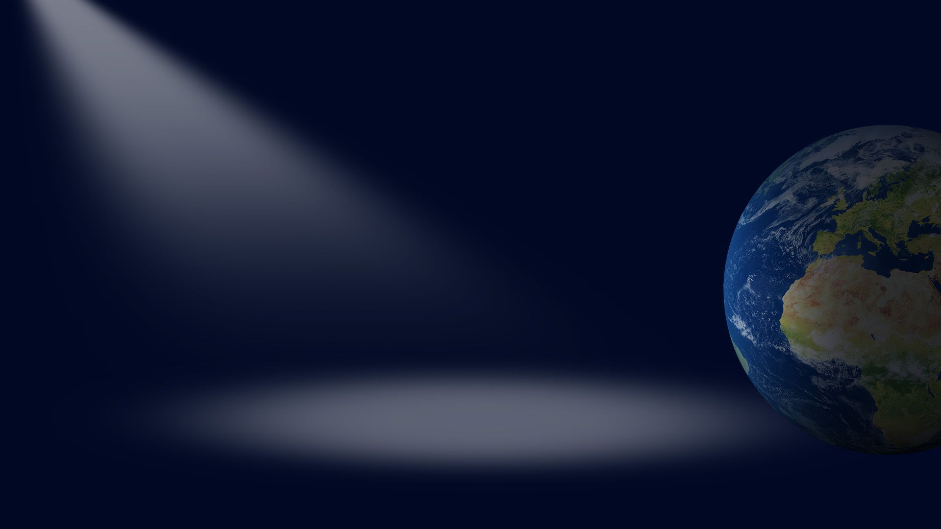 Illustration of earth out of the spotlight. 