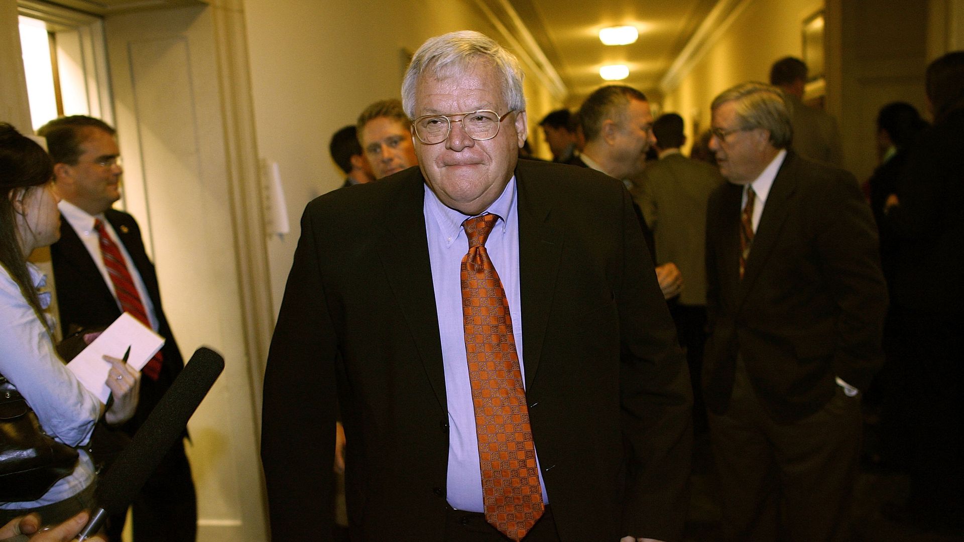 U.S. Speaker of the House Dennis Hastert (R-IL) leaves the House Republican Conference leadership elections alone on Capitol Hill November 17, 2006 in Washington, DC. Hastert is the longest-serving Speaker of the House but is now scorned for losing control of the House to the Democrats in 2006.