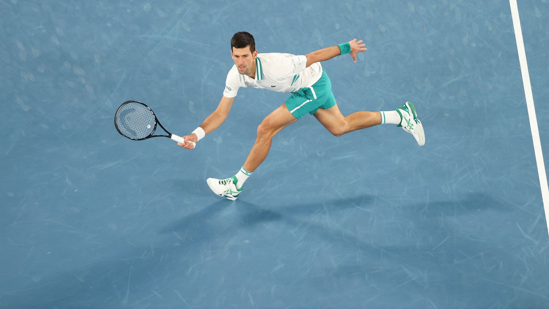 Novak Djokovic at the 2021 Australian Open