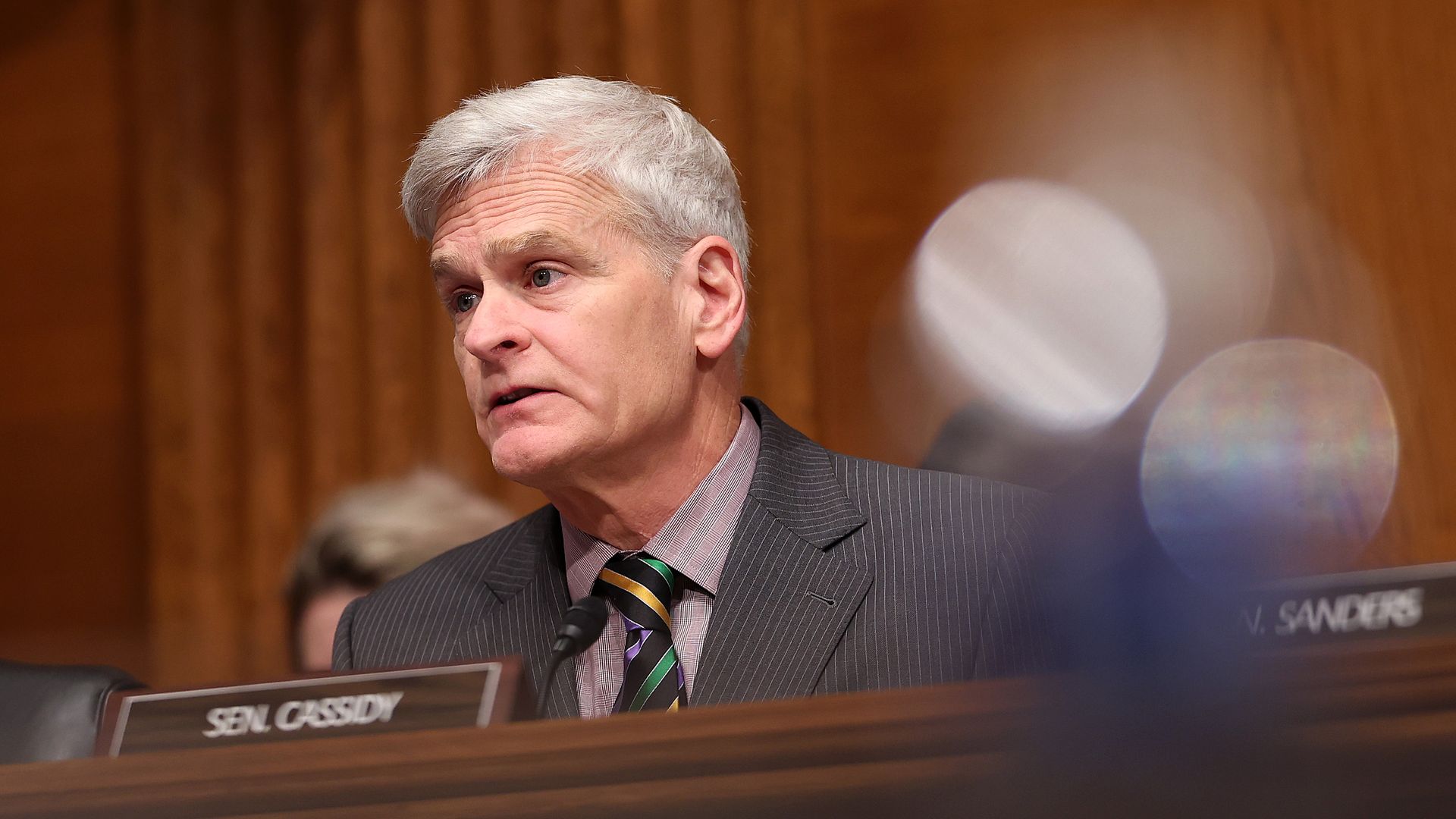 Sen. Bill Cassidy (R-LA), Ranking Member on the Senate Health, Education, Labor, and Pensions Committee, participates in a hearing on prescription drugs costs 