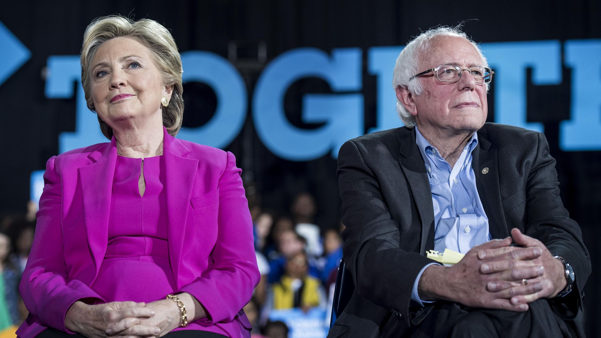 Former Sec. of State Hillary Clinton and Sen. Bernie Sanders