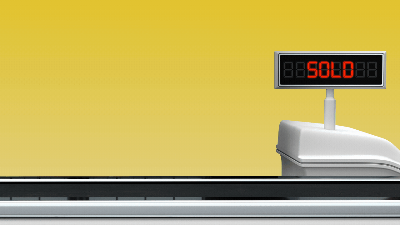 Animated illustration of the Twitter bird moving down a grocery checkout conveyor belt.