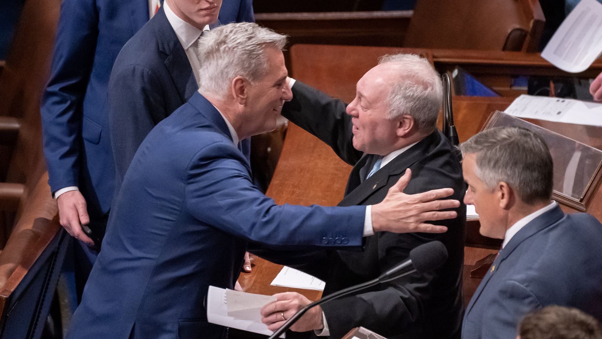 McCarthy and Scalise embrace