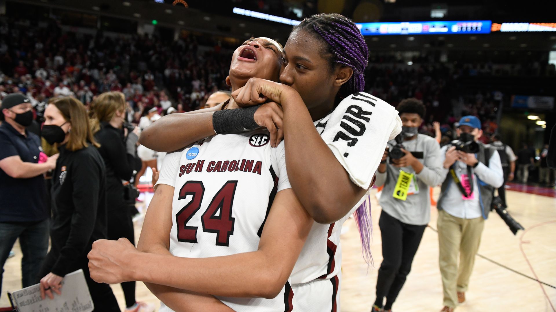 South Carolina celebrating