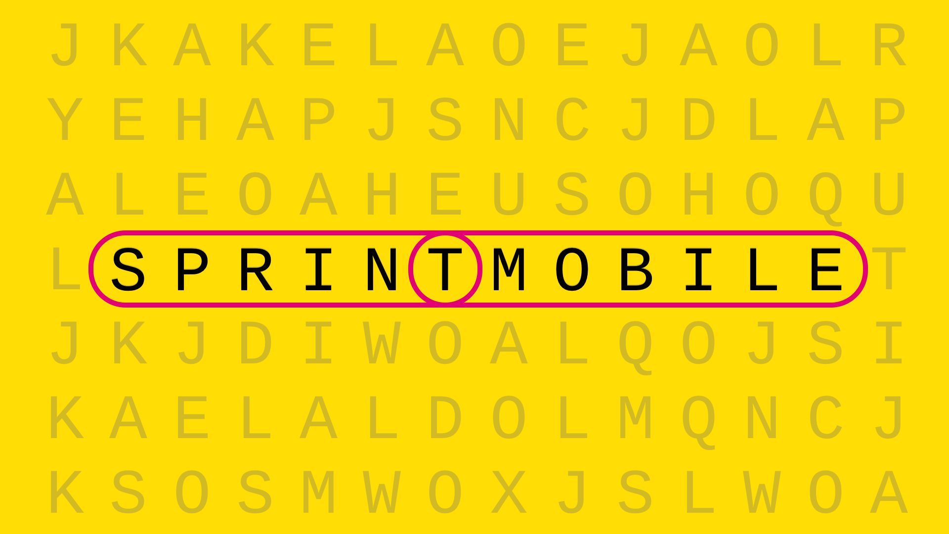 lustration of word search with Sprint and T-Mobile