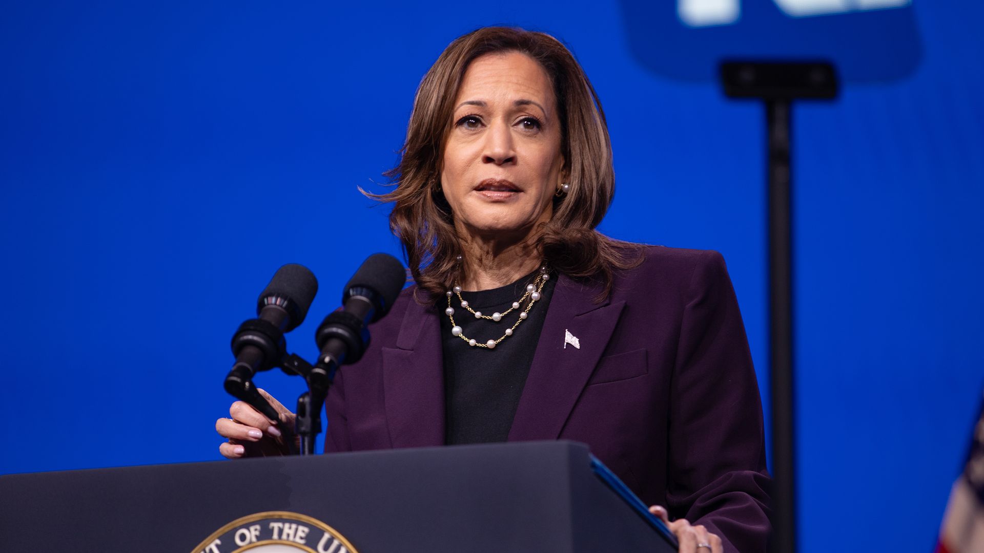Vice President Kamala Harris speaks at the American Federation of Teachers' 88th National Convention on July 25, 2024 in Houston, Texas. 