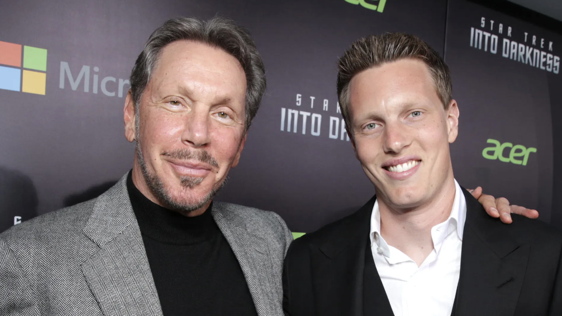 Oracle's Larry Ellison and executive producer David Ellison arrive at the Los Angeles premiere of "Star Trek Into Darkness" on May 14, 2013. Photo: Eric Charbonneau/Getty Images for The Hollywood Reporter
