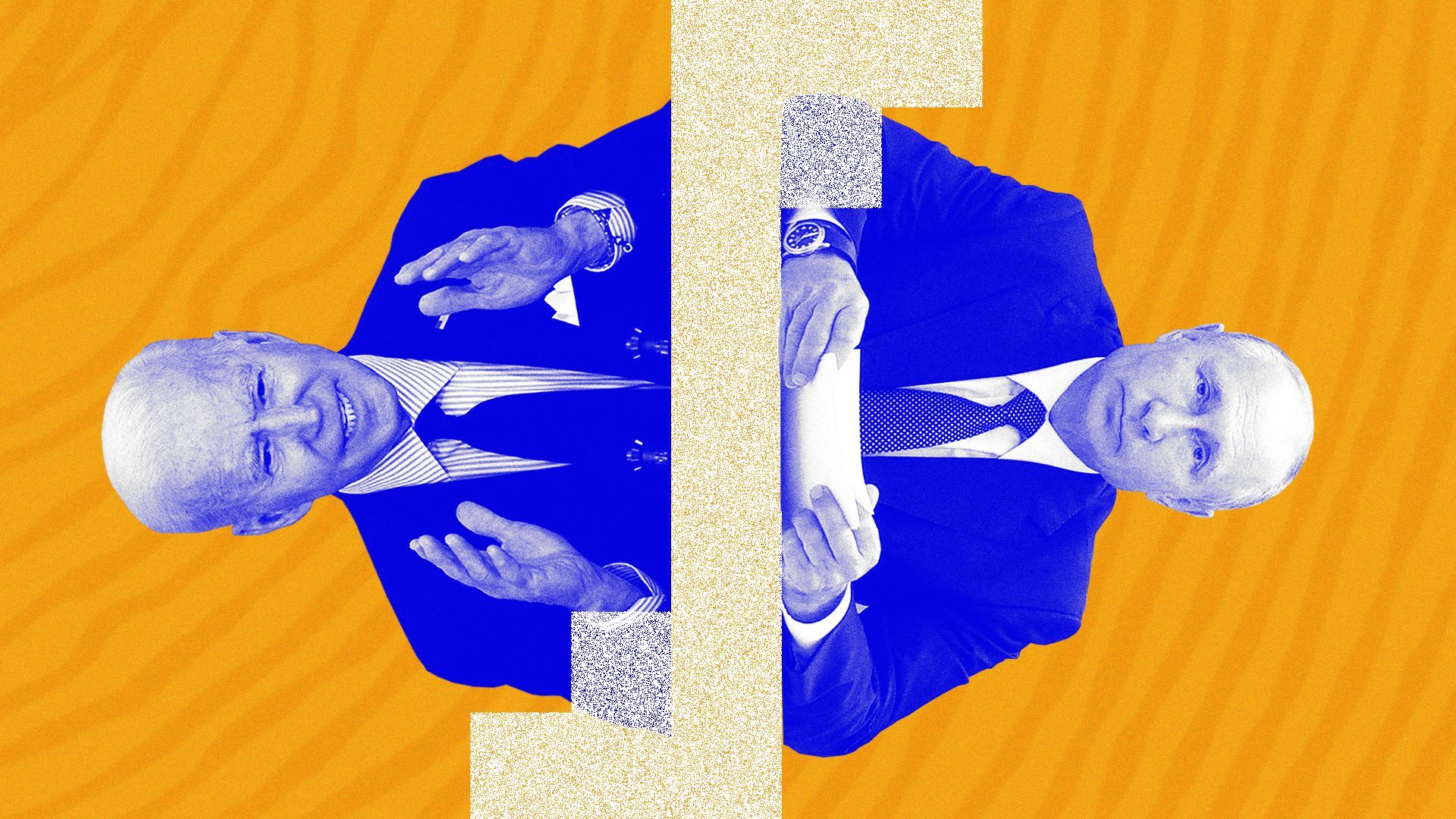 Illustration of US President Joe Biden and Russian Prime Minister Vladimir Putin.