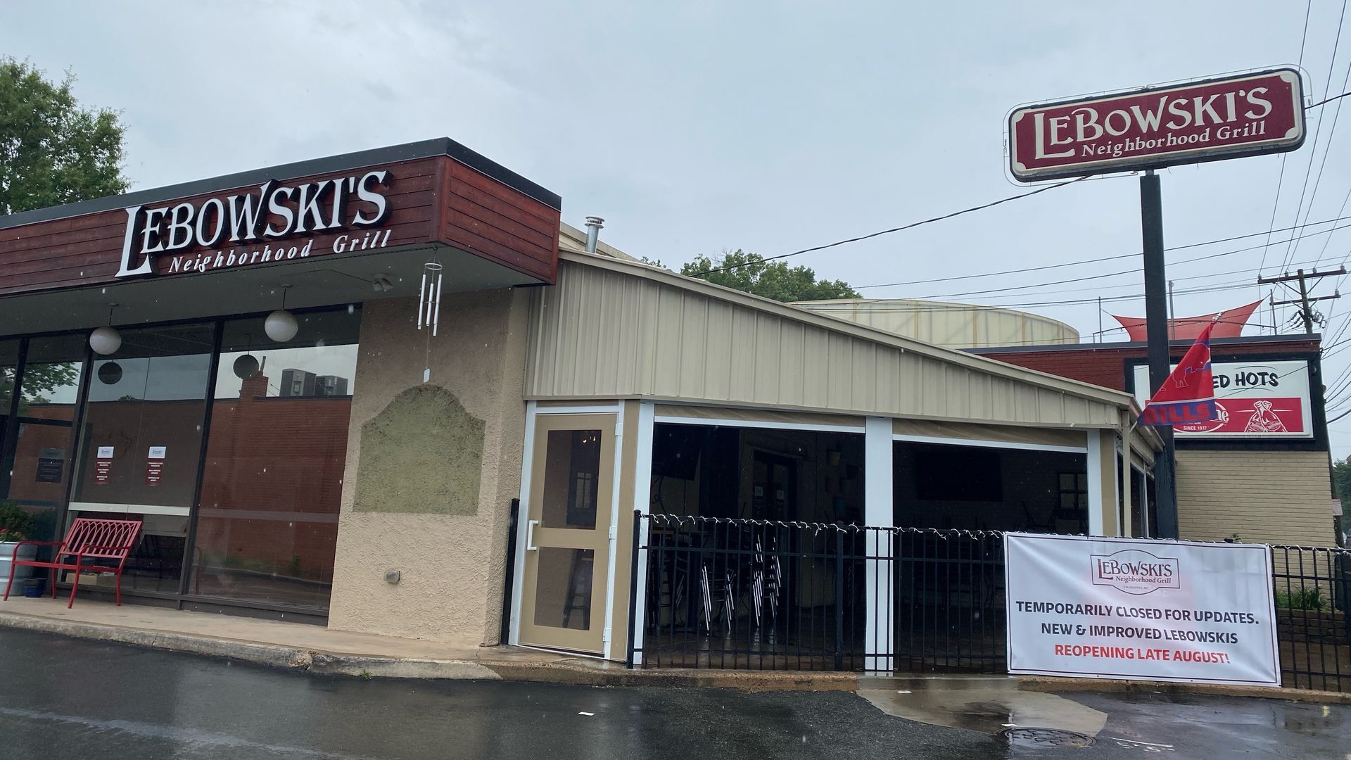 outside bar called Lebowski's