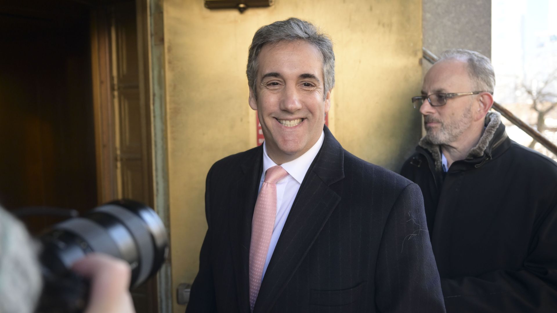 Michael Cohen, Donald Trump's former lawyer and fixer, walks out of a Manhattan courthouse after testifying before a grand jury, in New York, United States on March 15, 2023