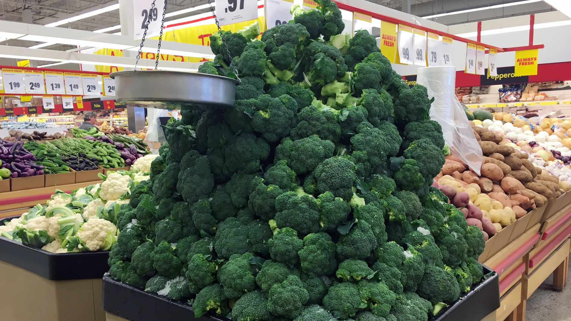 A pile of broccoli