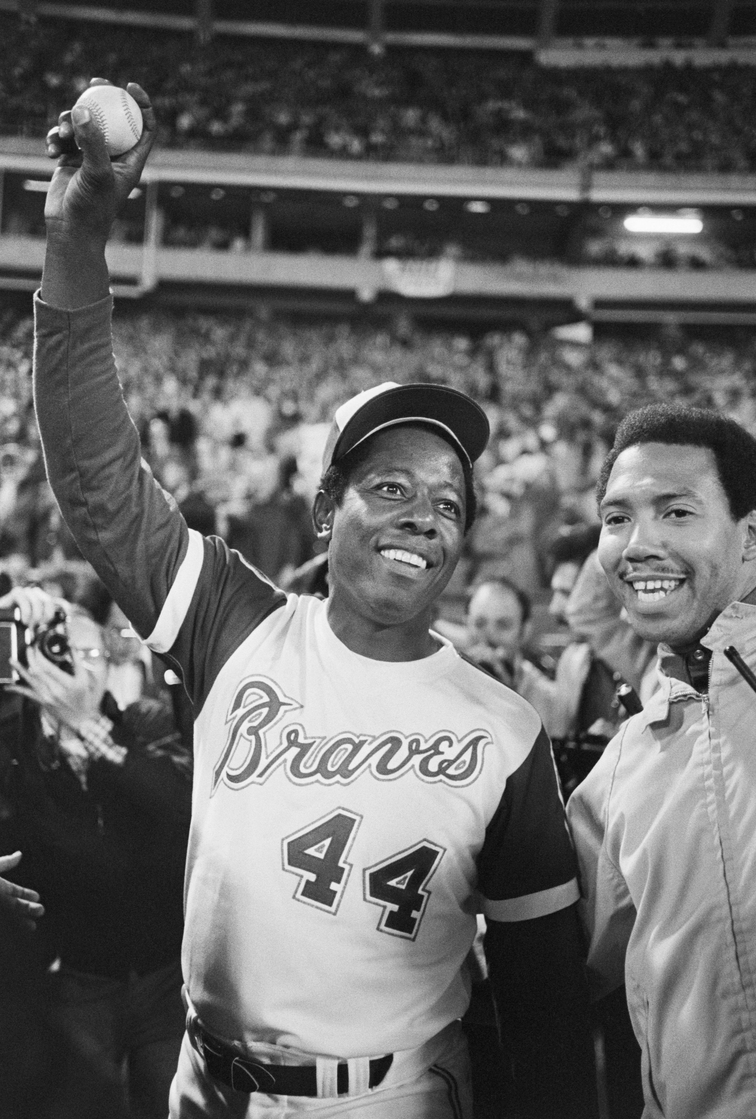 Hank Aaron smiling