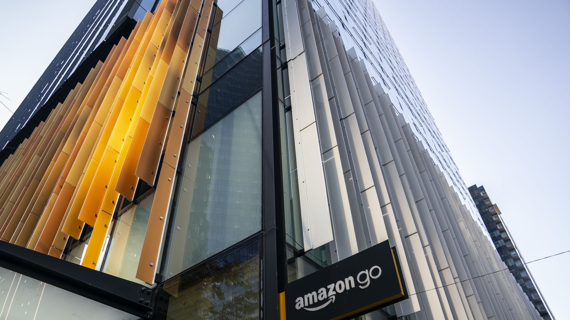 A sign for an Amazon Go store