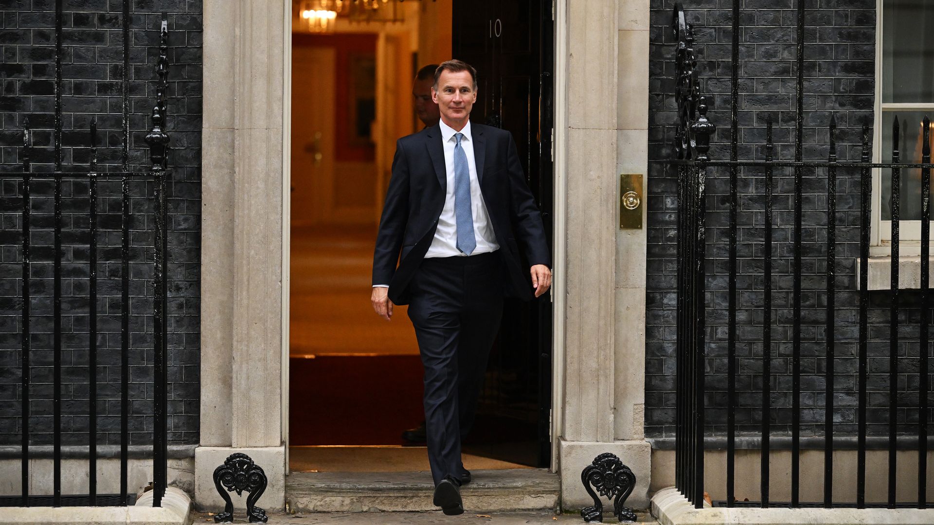 Chancellor of the Exchequer Jeremy Hunt leaves 10 Downing Street on Monday.