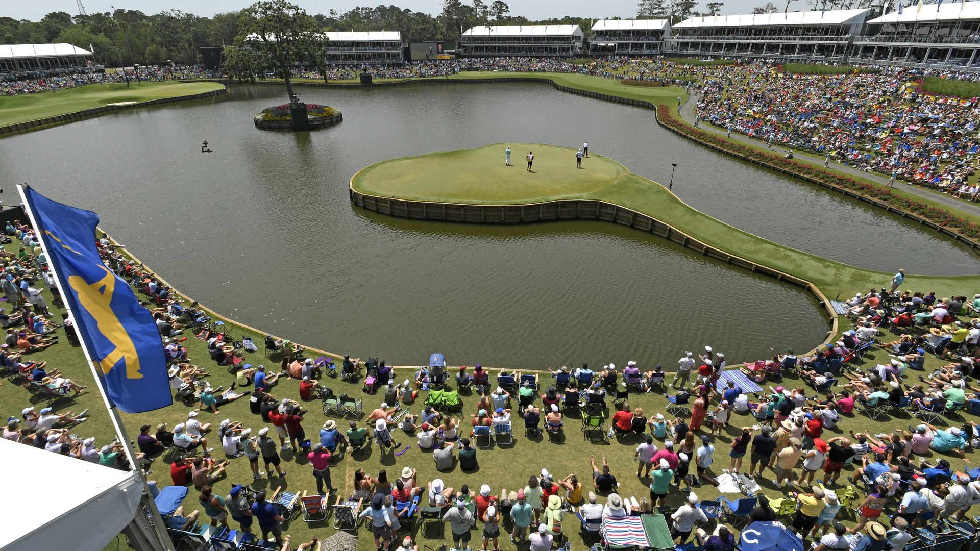 The 17th hole at TPC Sawgrass