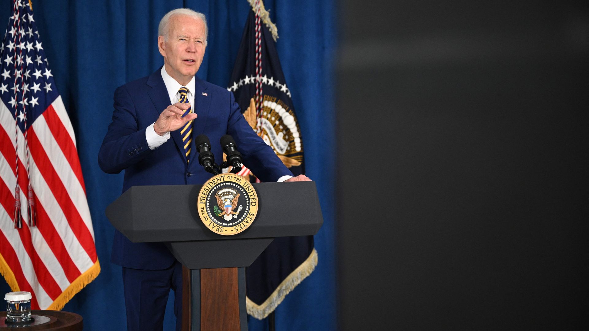 Biden at a podium