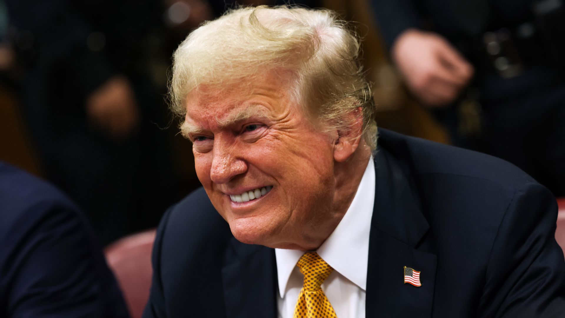 Former President Trump in a Manhattan courtroom on May 29.