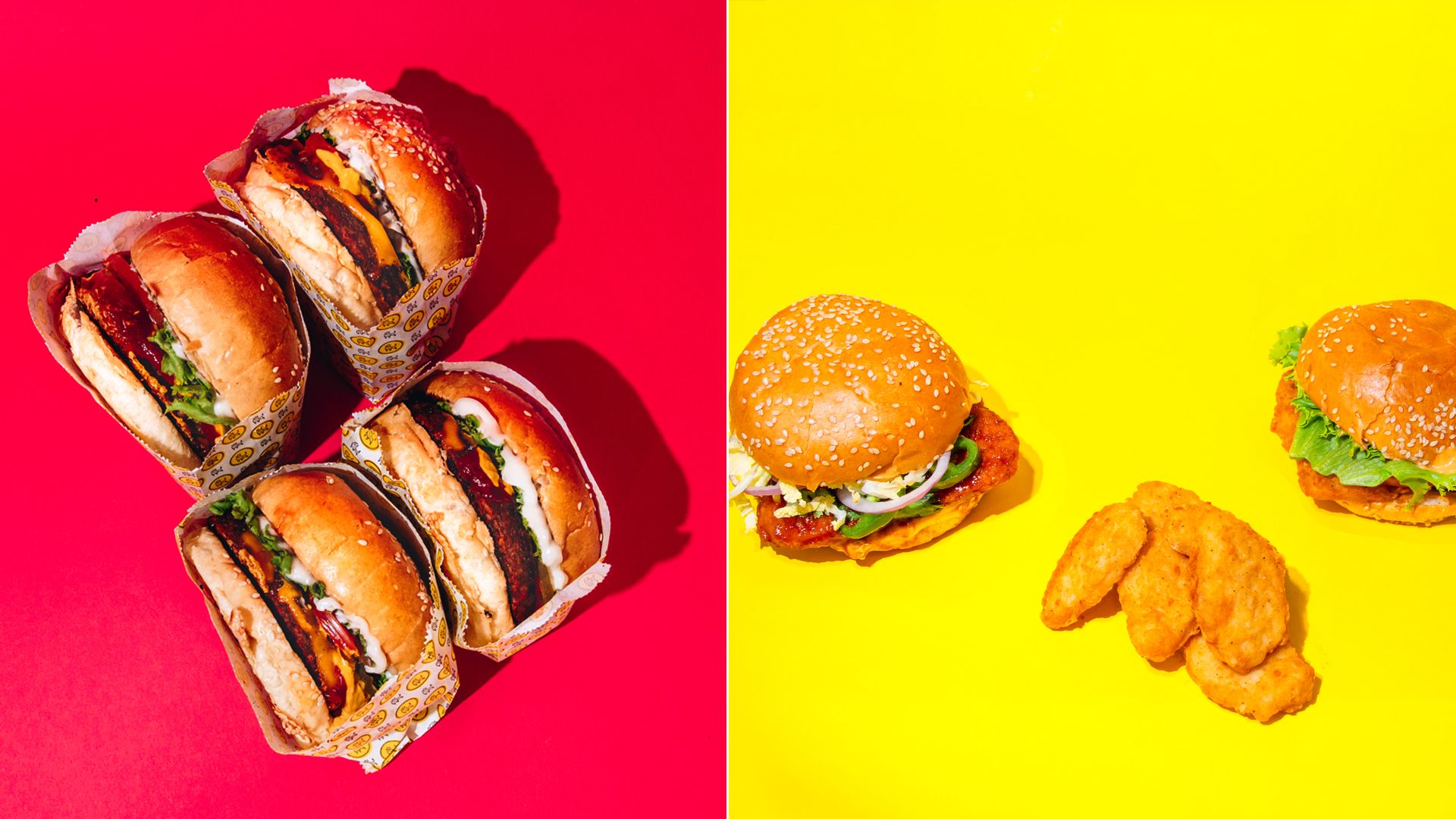 Burgers and chicken nuggets from Stalk & Spade