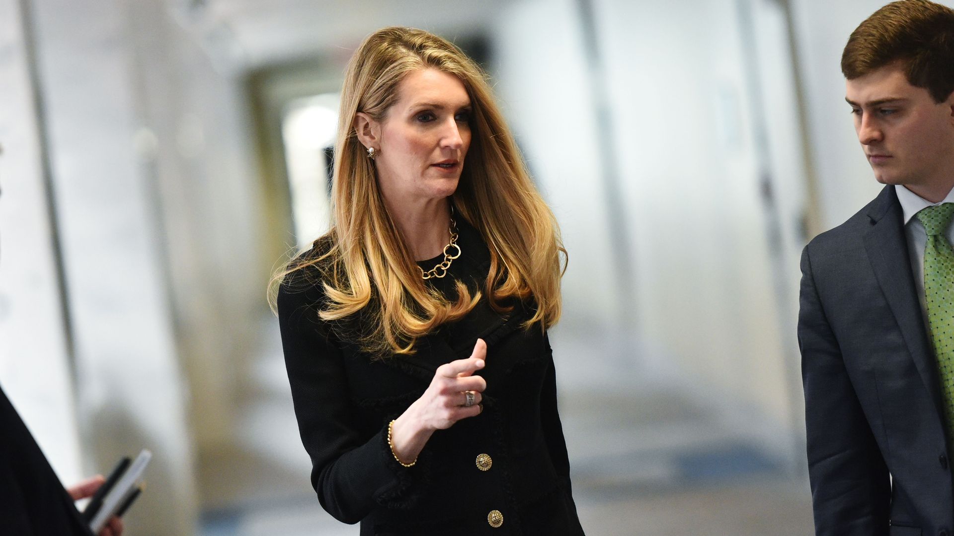 US Senator Kelly Loeffler, R-GA, arrives for a Republican policy luncheon 