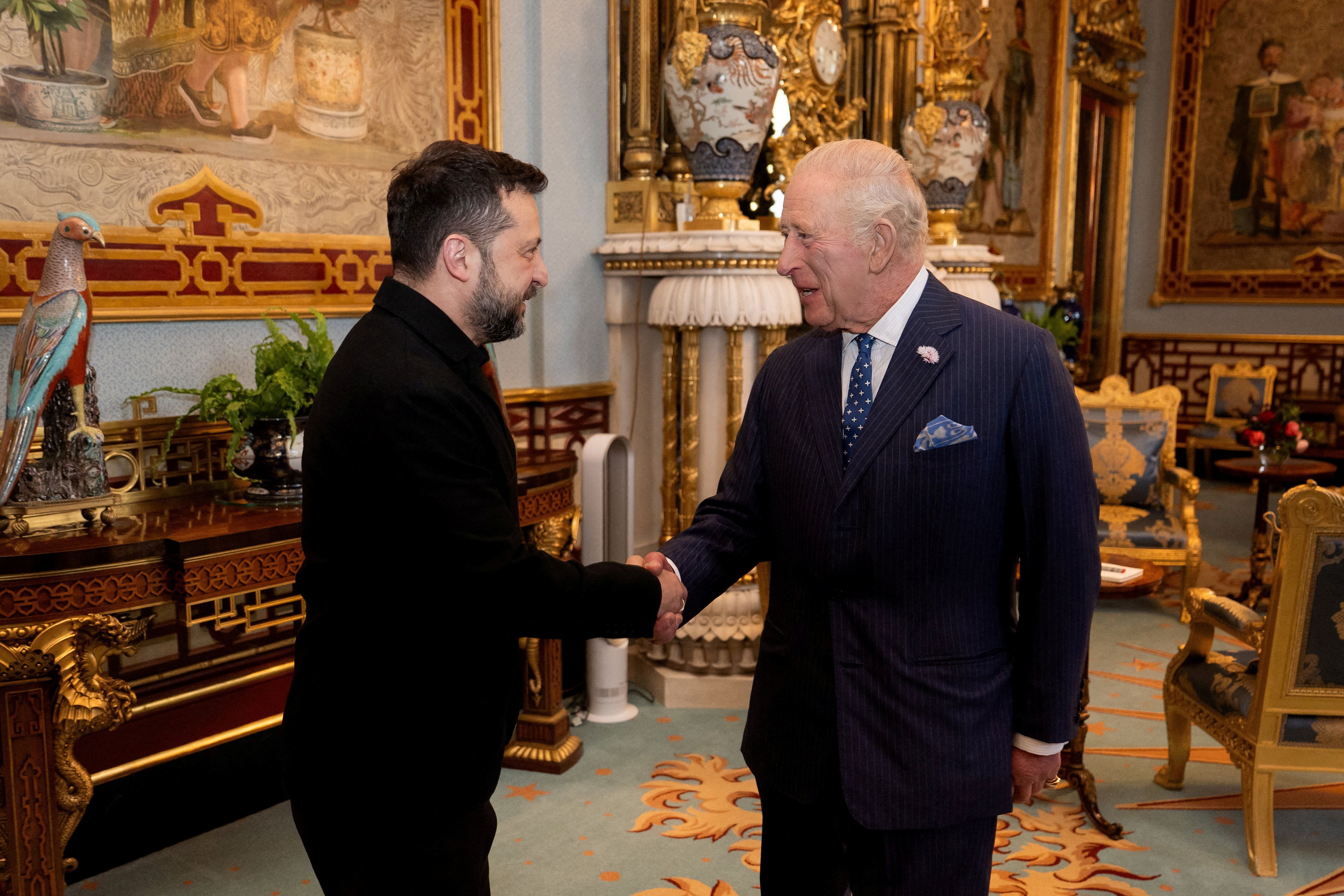 Volodymyr Zelensky meets King Charles at Buckingham Palace