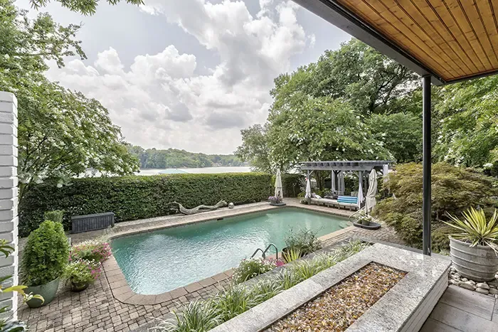 home tour mid century modern on lake wylie pool