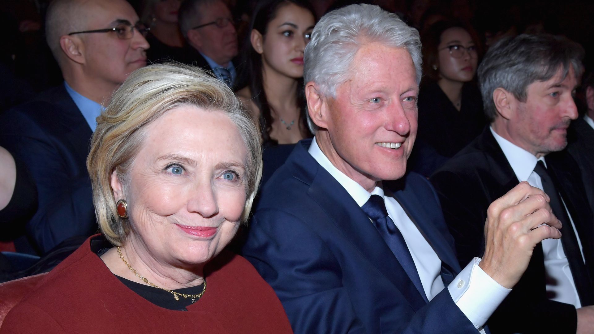 Hillary and Bill Clinton at an awards show