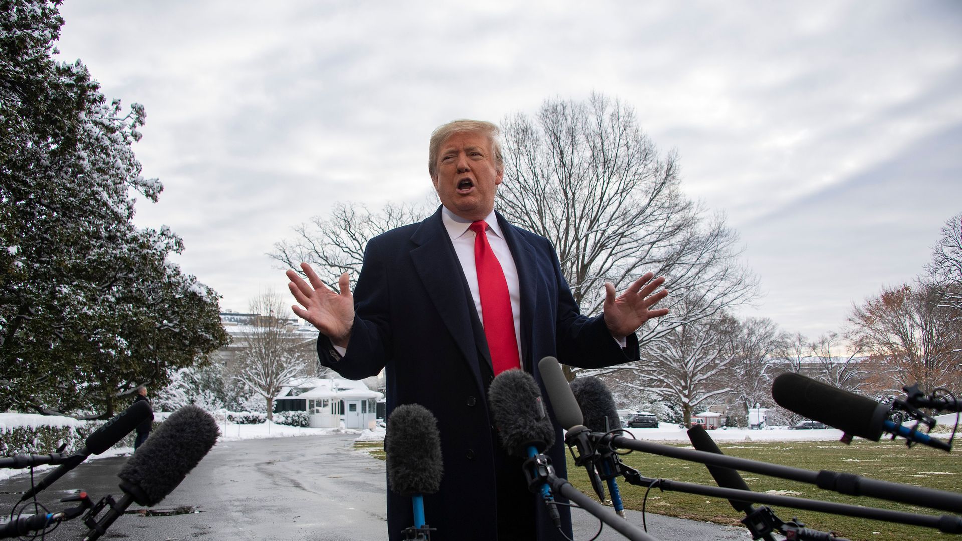 Trump speaking to reporters