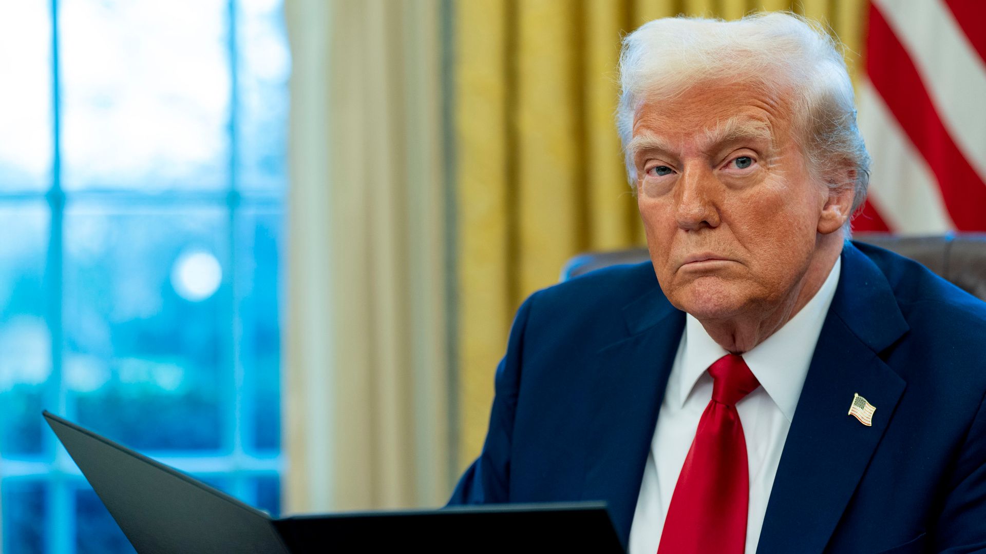 US President Donald Trump during an executive order signing ceremony in the Oval Office of the White House in Washington, DC, US, on Thursday, Jan. 30, 2025. Trump signed an executive action he said directed federal agencies to undo diversity, equity and inclusion practices at the Department of Tran