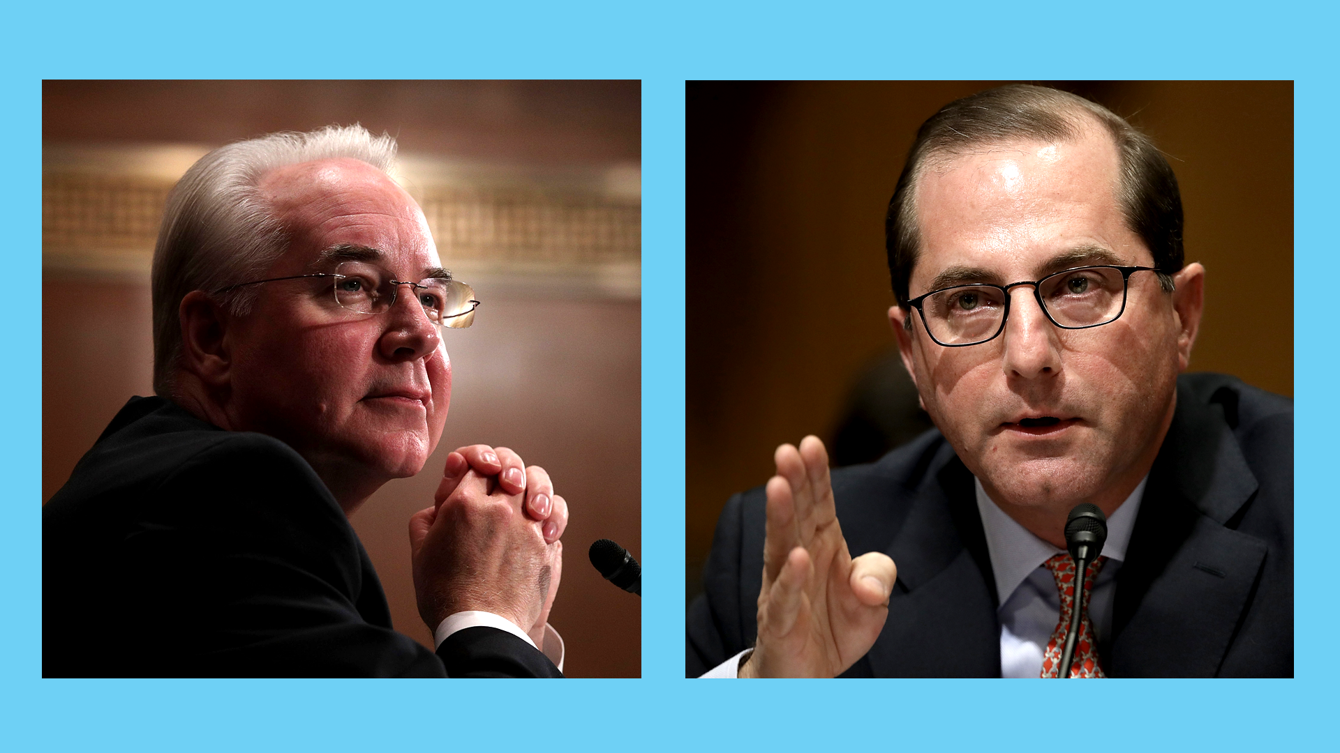 HHS Secs. Tom Price and Alex Azar