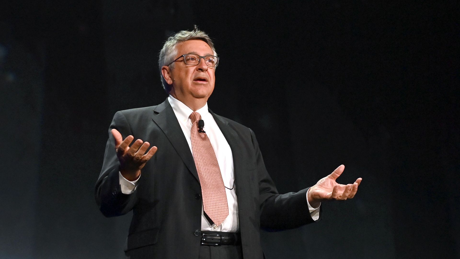 Sony Pictures CEO Tony Vinciquerra speaks onstage during CinemaCon 2021 at The Colosseum at Caesars Palace in Las Vegas.