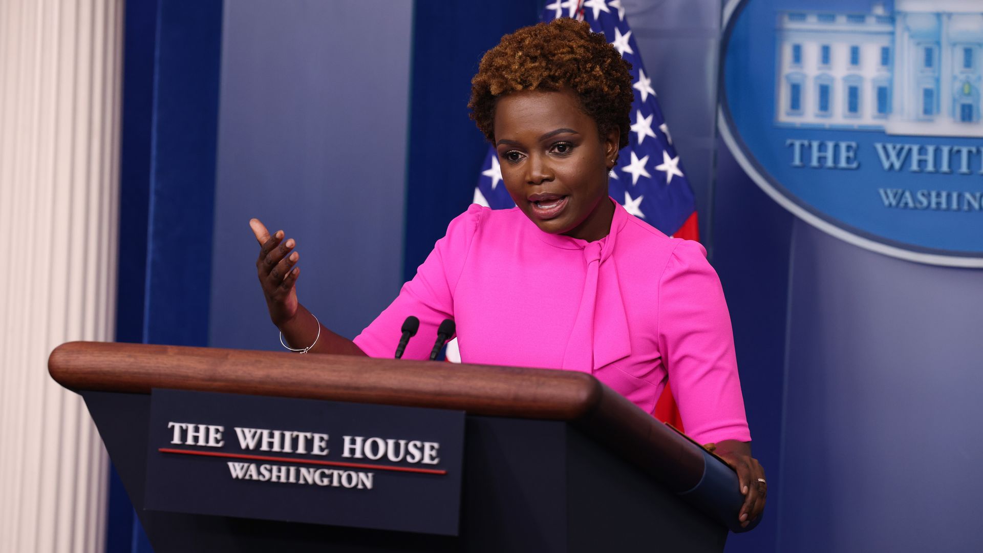 Karine Jean-Pierre's Unlikely Rise to the White House Lectern