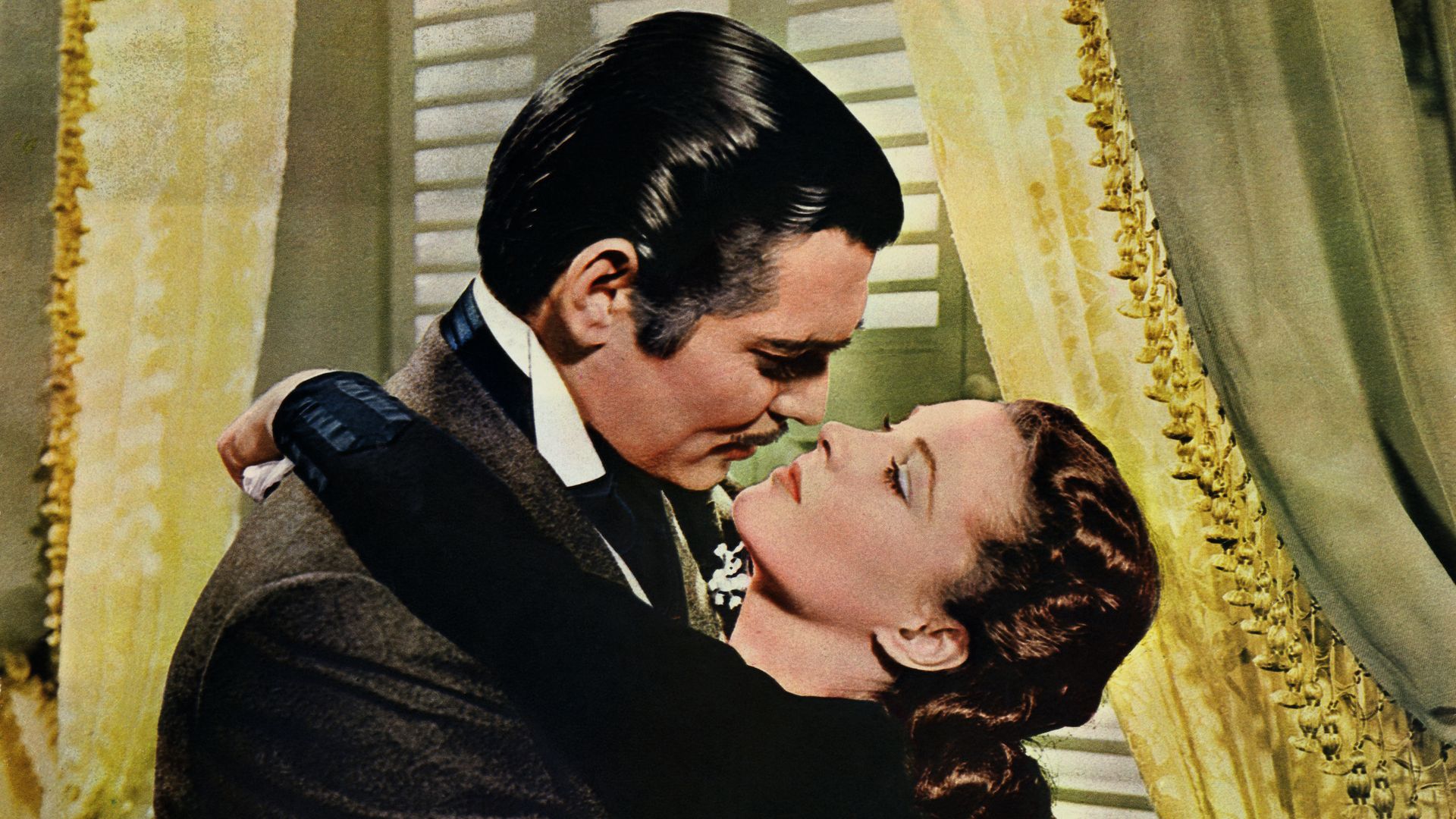 Clark Gable as Rhett Butler and Vivien Leigh as Scarlett O'Hara in the 1939 epic film "Gone with the Wind."