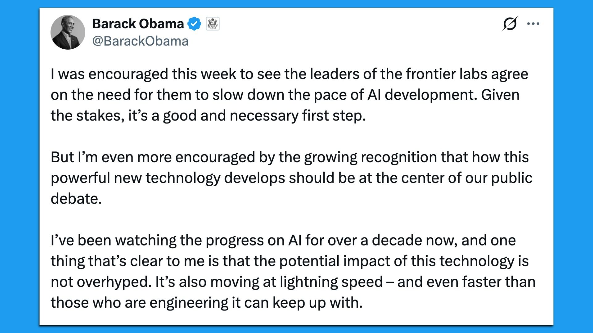 Image of Barack Obama tweet