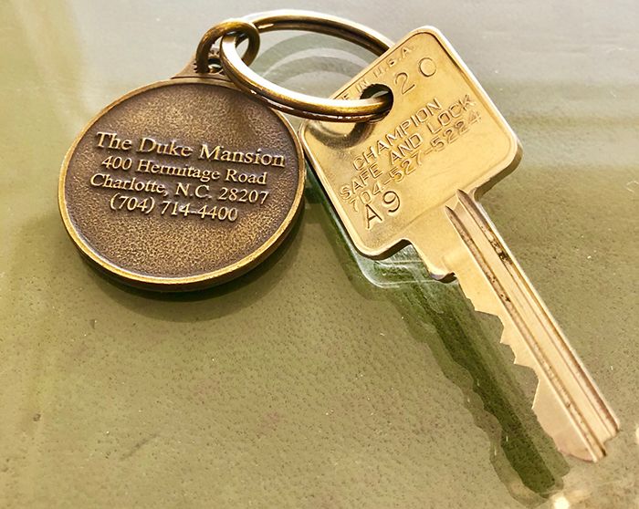 room key at duke mansion charlotte