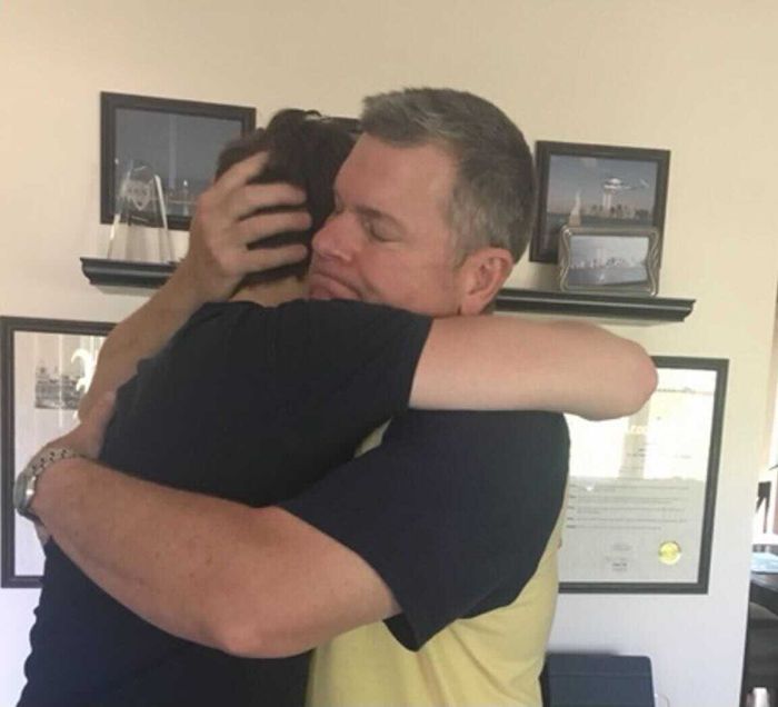 Andy Weber and his dad