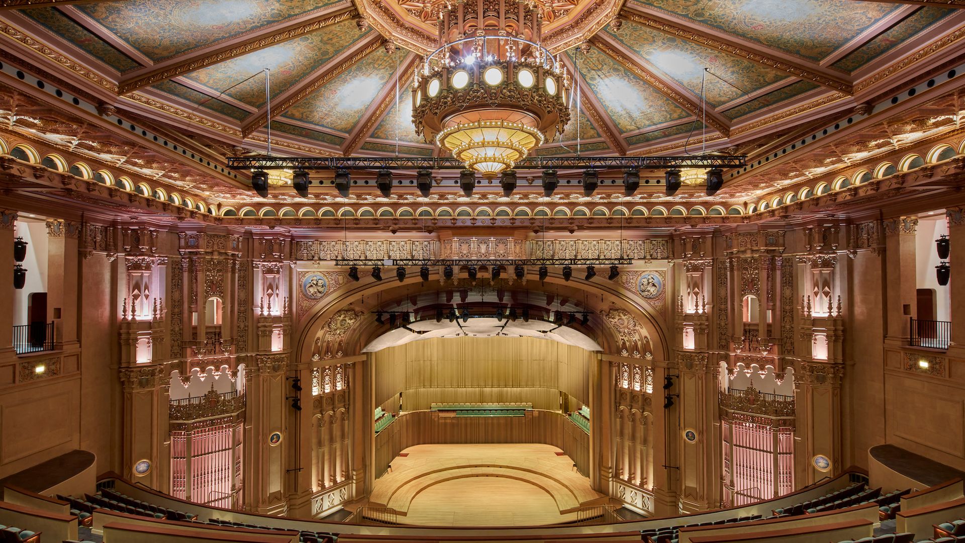 An extravagently designed concert hall.