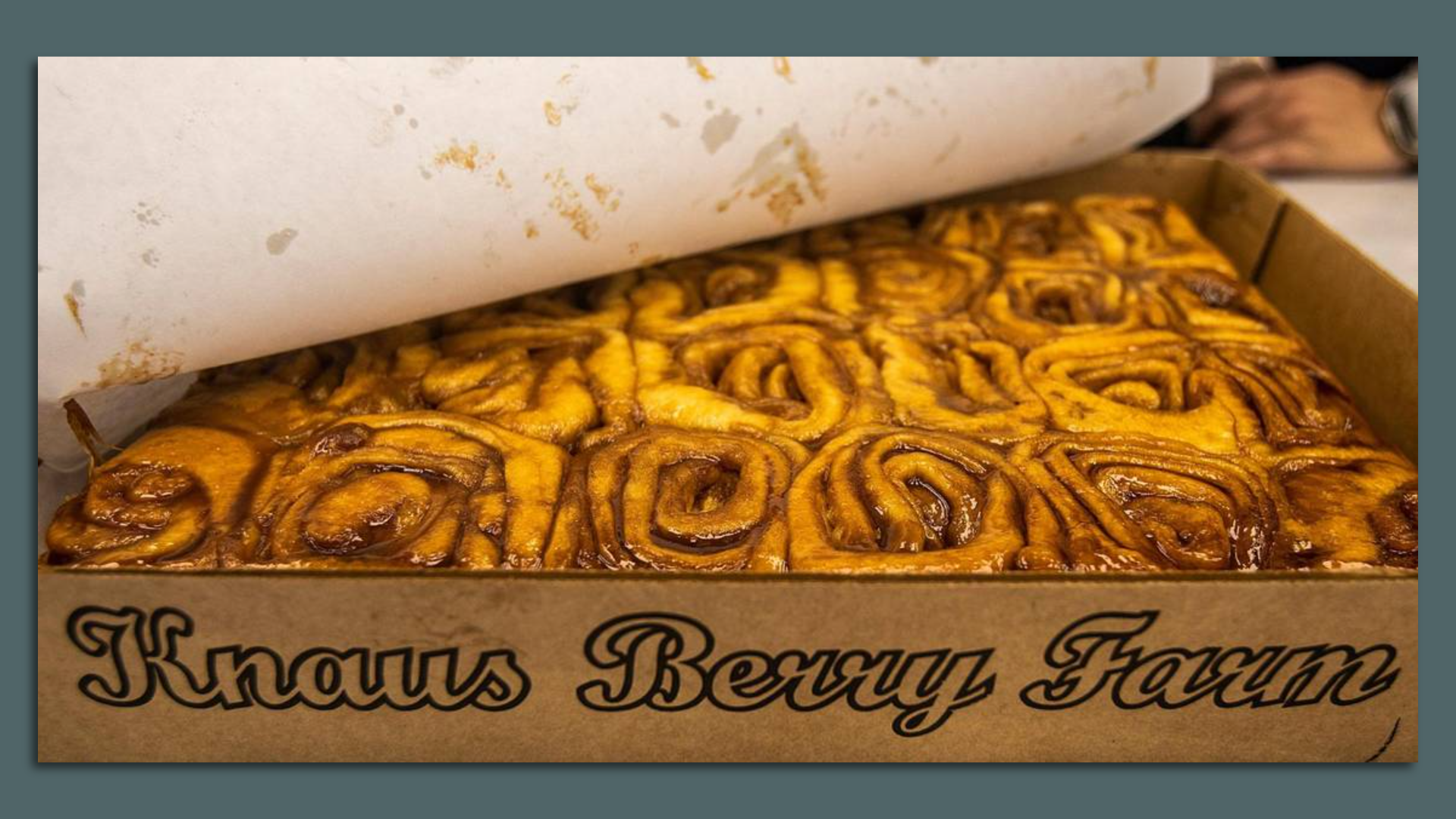The famous homemade cinnamon rolls from Knaus Berry Farm in Homestead. 
