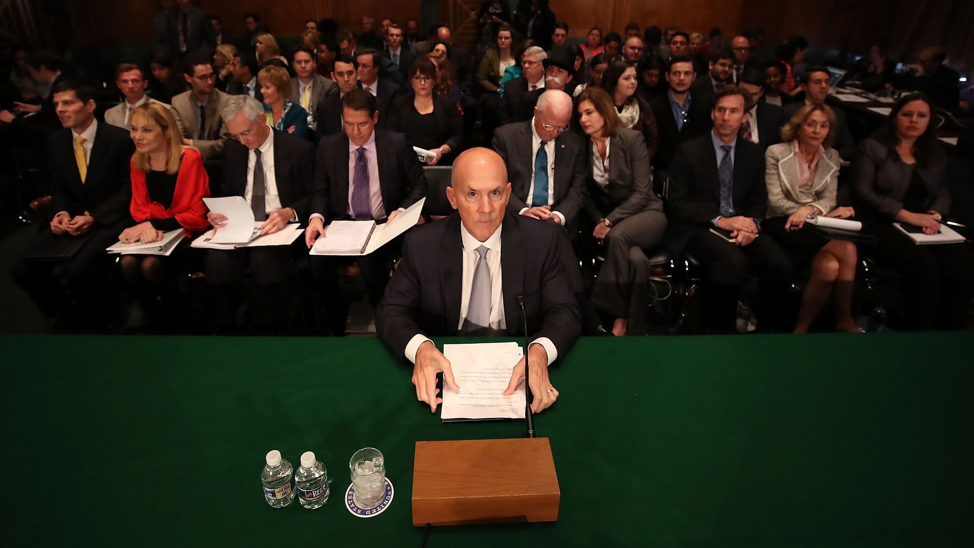 Former Equifax CEO Richard Smith is grilled before the Senate Banking committee in 2017.
