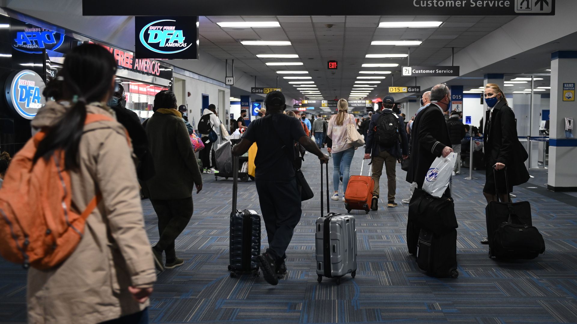 An airport.