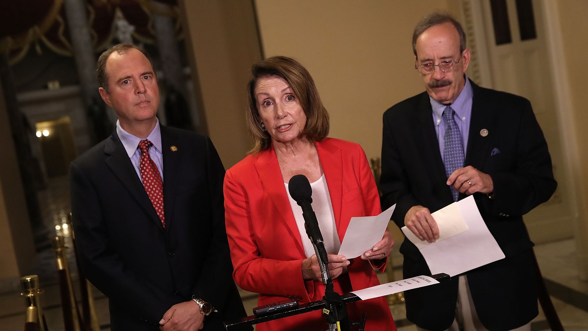 House Minority Leader Nancy Pelosi speaks at a press conference at the U.S. Capitol  