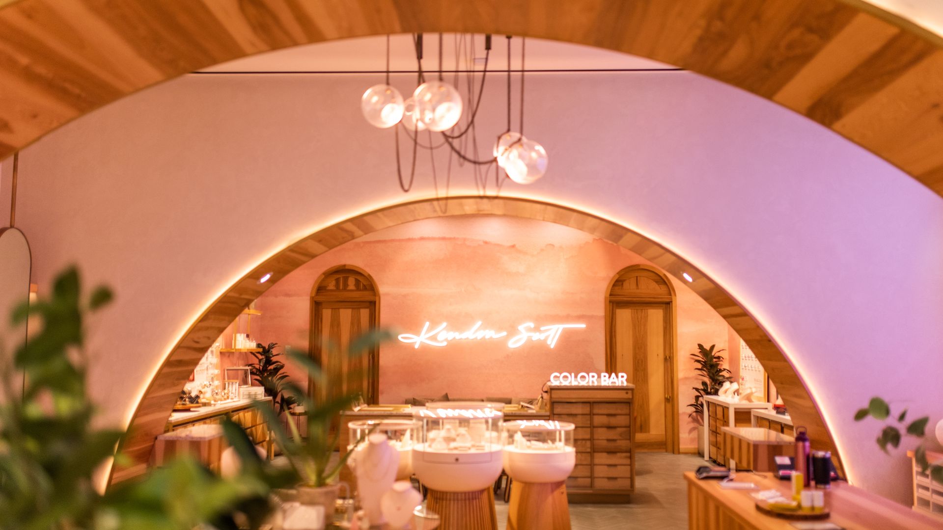 The interior of new store opened by jewelry brand Kendra Scott.