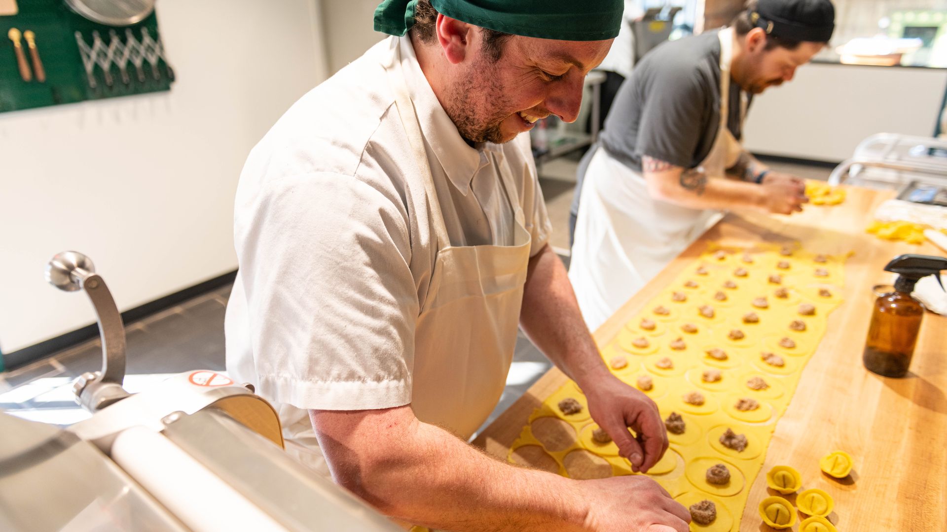 David Ellis, the founder of Figulina in Raleigh, makes pasta