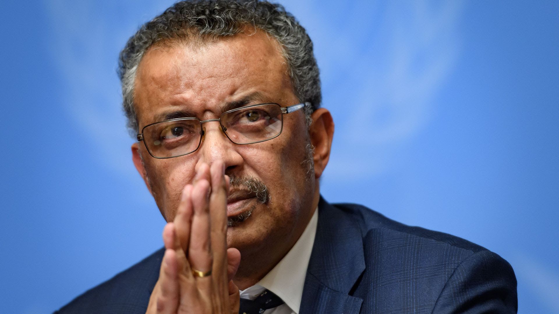 Tedros Adhanom Ghebreyesus during a press briefing
