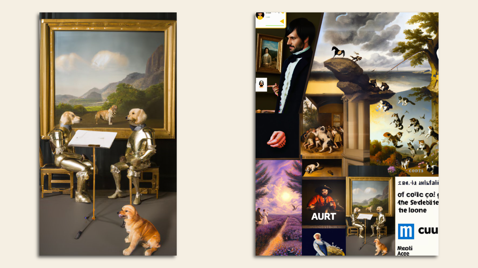 the dream generation next to the tapestry