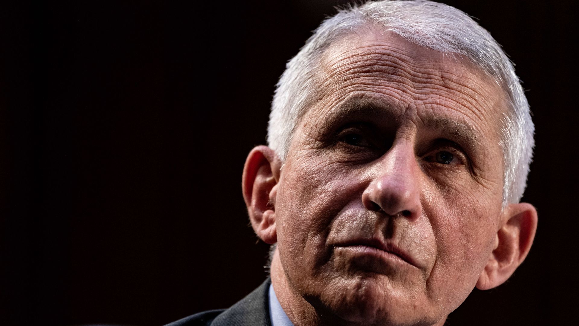 Anthony Fauci during a Senate hearing committee on March 18.